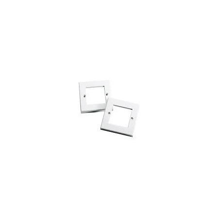 Connectix 008-010-010-25 1 Gang 2 Module Square Edge Euro Style Faceplate White