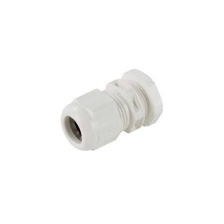 Wiska 10100611 GLP20+ 20mm White Dome Top Cable Gland With Locknuts Sprint GLP20 IP68 Pack of 10 (6mm-14mm)