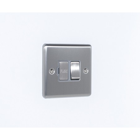 Eurolite ENSWFSSG 13A Double Pole Satin Stainless Steel/Brushed Chrome Enhance Switched Fuse Spur