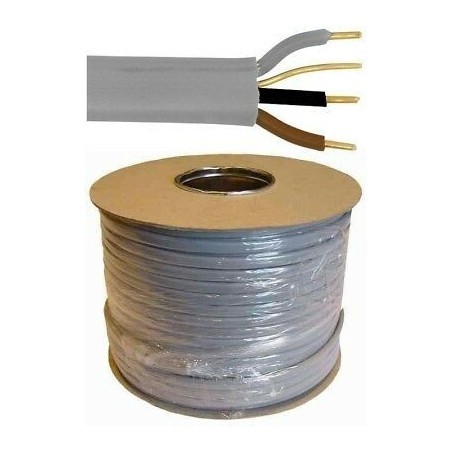 6243YH 1.5mm² 3 Core & Earth Grey Cable 50m Drum