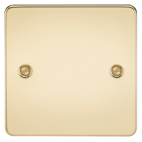 Knightsbridge FP8350PB Flat Plate 1G blanking plate - polished brass