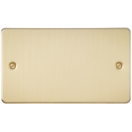 Knightsbridge FP8360BB Flat Plate 2G blanking plate - brushed brass