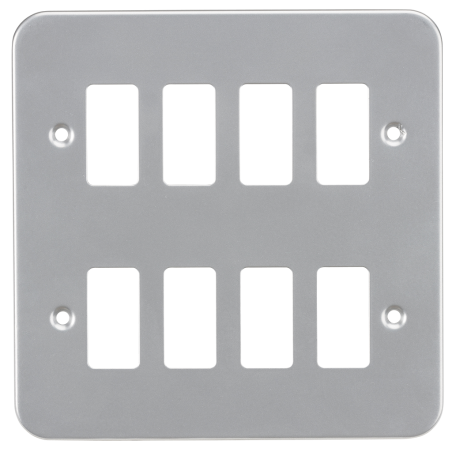 Knightsbridge GDFP008M Metalclad 8G grid faceplate