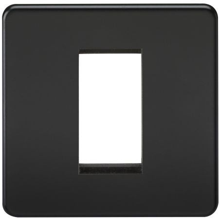 Knightsbridge SF1GMB Screwless 1G Modular Faceplate - Matt Black