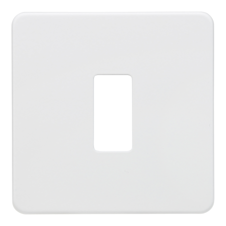 Knightsbridge GDSF001MW Screwless 1G grid faceplate - matt white