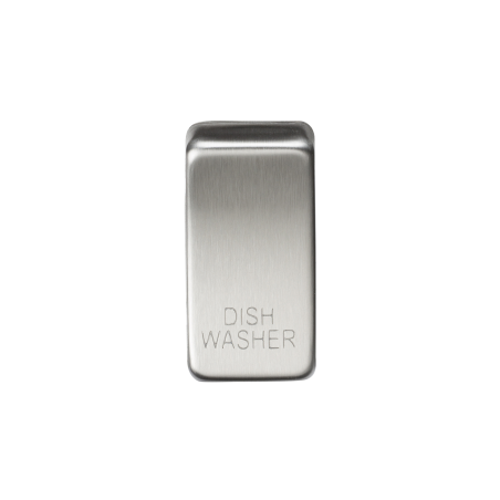 Knightsbridge GDDISHBC Switch cover "DISHWASHER" - brushed chrome