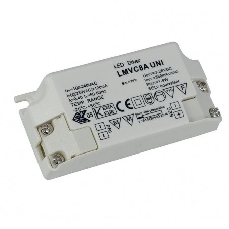 Ansell AD9W/350 LED Driver - Constant Current Non-Dimmable 350mA 1-9W