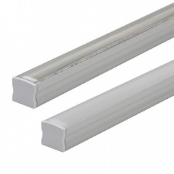 Aluminium-Profil für LED-Strips, Opal matt, 1 m, 1000 mm