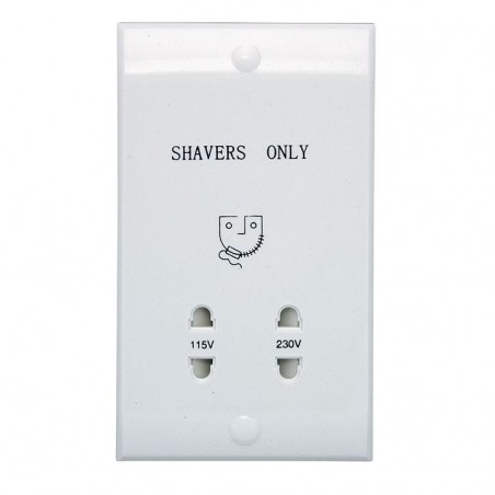Ansell ADVSS Dual Voltage Shaver Socket White