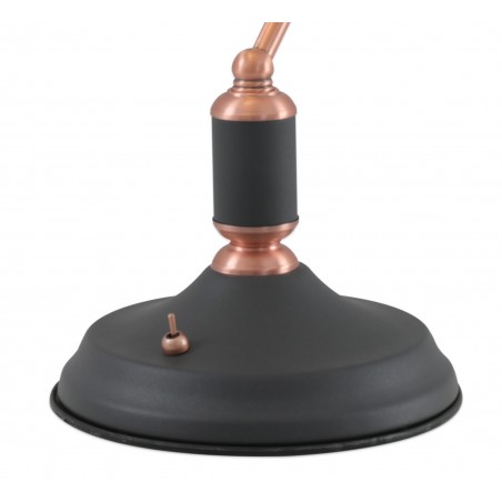 Hydra Table Lamp 1 Light With Toggle Switch, Sand Black/Copper DELight - 4