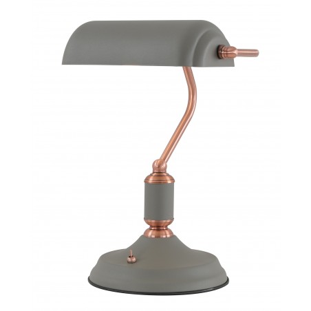 Hydra Table Lamp 1 Light With Toggle Switch, Sand Grey/Copper DELight - 1