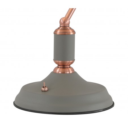 Hydra Table Lamp 1 Light With Toggle Switch, Sand Grey/Copper DELight - 4