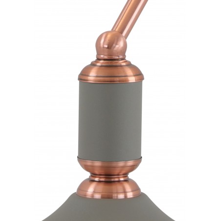 Hydra Table Lamp 1 Light With Toggle Switch, Sand Grey/Copper DELight - 8