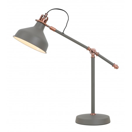 Hydra Adjustable Table Lamp, 1 x E27, Sand Grey/Copper/White DELight - 1