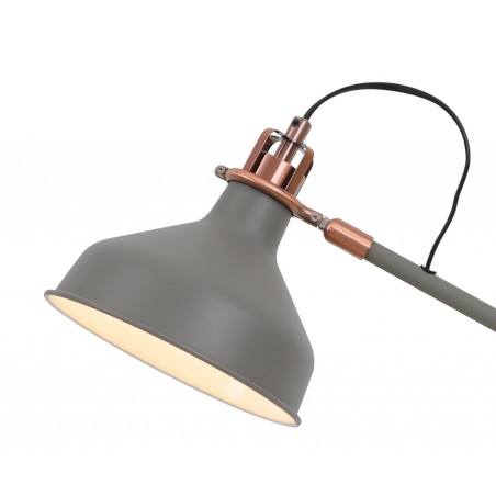 Hydra Adjustable Table Lamp, 1 x E27, Sand Grey/Copper/White DELight - 6