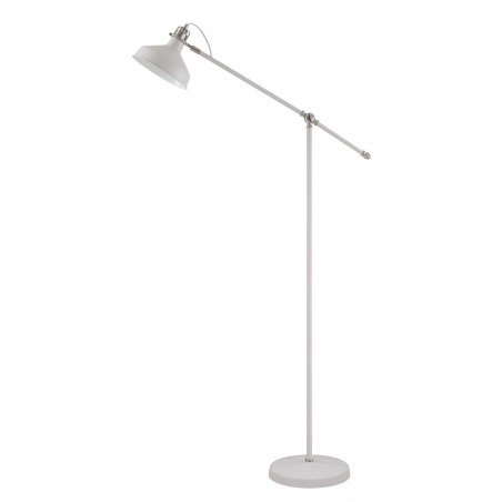 Hydra Adjustable Floor Lamp, 1 x E27, Sand White/Satin Nickel/White DELight - 4