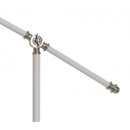 Hydra Adjustable Floor Lamp, 1 x E27, Sand White/Satin Nickel/White DELight - 6