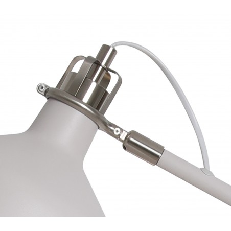 Hydra Adjustable Floor Lamp, 1 x E27, Sand White/Satin Nickel/White DELight - 8